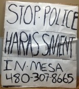 Jeremy Wiseman protesting the Mesa, Arizona police - His phone is (480)307-8665 - Call him and ask what actually happened as opposed to what it says in this article!!!