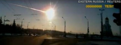 Friday, February, 15, 2013 - 10 ton meteor traveling at 33,000 mph or 54,000 kph explodes over Russia with force of A-bomb
