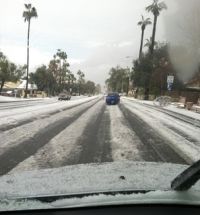 Snow - Phoenix, Arizona - Feburary 20, 2013 - Snow on 7th Avenue and Maryland in Phoenix